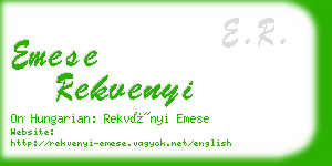 emese rekvenyi business card